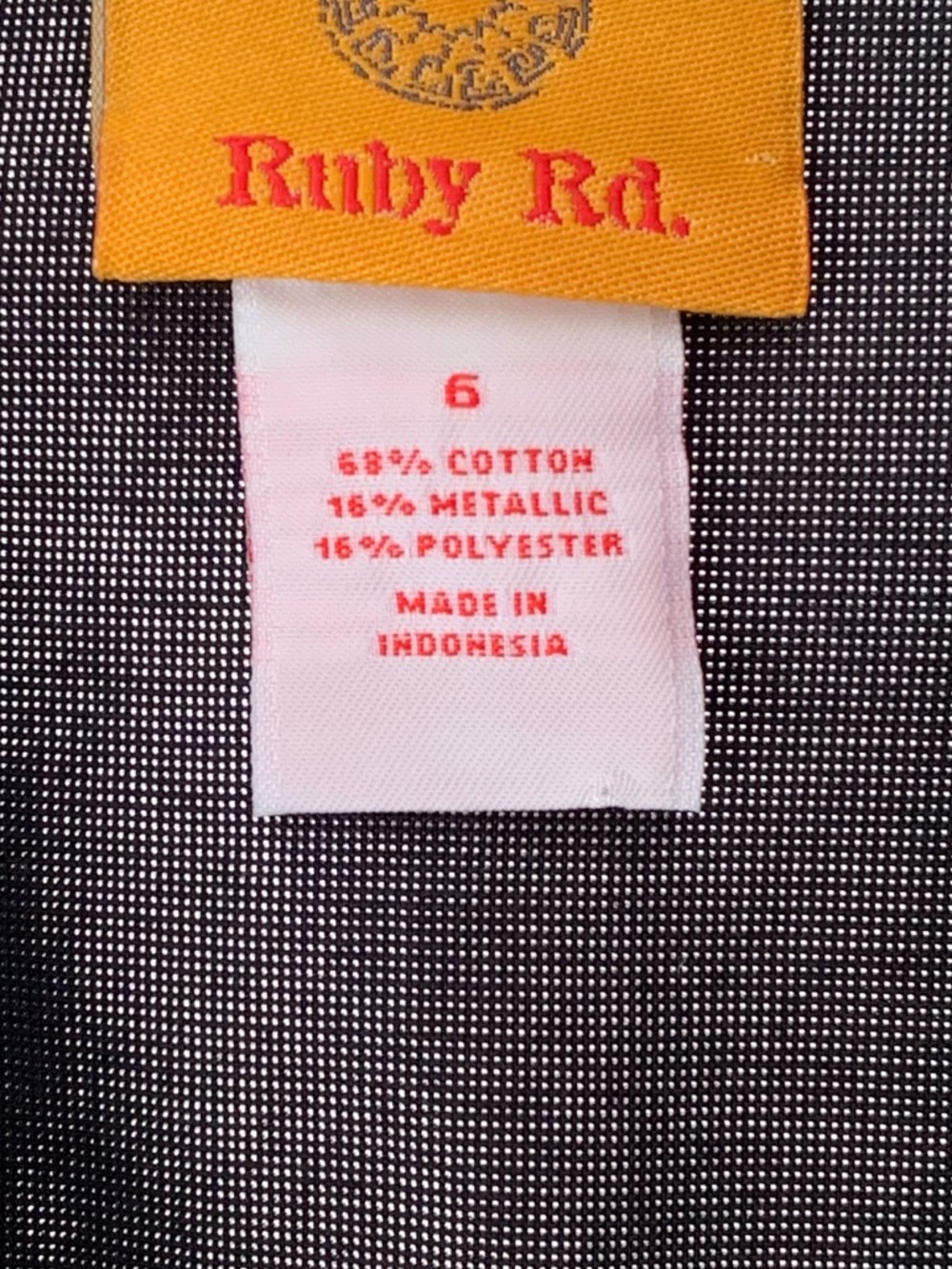 Ruby Rd. Metallic Charcoal Button-Up Shirt Jacket Size 6 - Picture 9 of 9